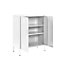 White Metal 2 Door Sideboard, Drink Cabinets, Industrial Storage Cabinet for Home  or Office