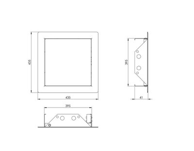 White Metal Access Panel 400mm x 400mm with Concealed Latch