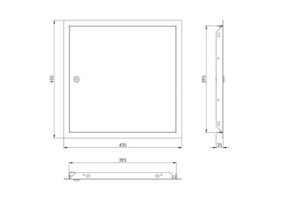 White Metal Access Panel 400mm x 400mm with Lock / Keys