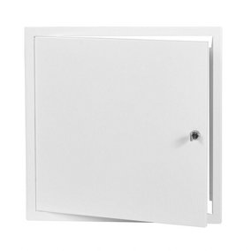 White Metal Access Panel 500mm x 500mm with Lock / Keys