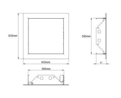 White Metal Access Panel 600mm x 600mm Door