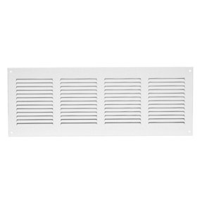 White Metal Air Vent Grille 400mm x 150mm