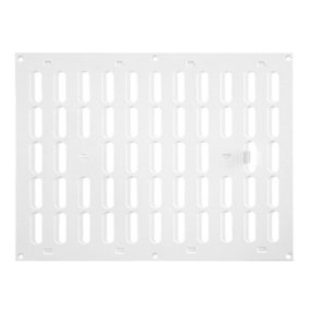 White metal air vent grille 400mm x 300mm with shutter
