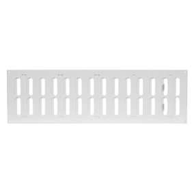 White Metal Air Vent Grille 500mm x 150mm Duct Cover