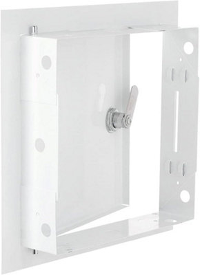 white metal lockable access panel door 300mm x 300mm hinged secure ...