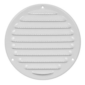 White Metal Round Air Vent Grille 125mm / 164mm