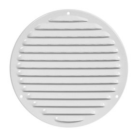 White Metal Round Air Vent Grille 200mm / 240mm