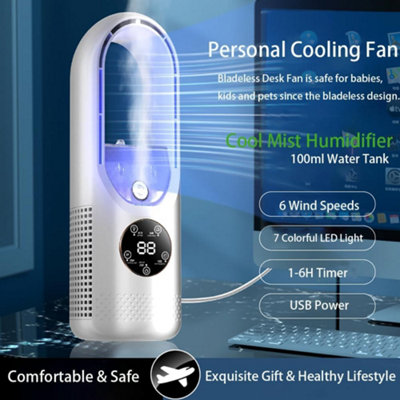 White Mini desktop cooler office refrigeration humidification fan ...