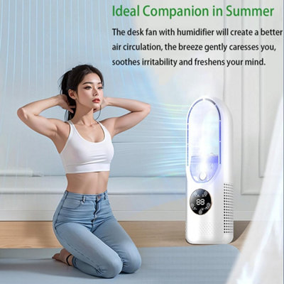 White Mini desktop cooler office refrigeration humidification fan ...