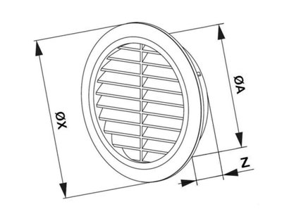 White Mini Round Air Vent Grille 70mm with Flange and Fly Screen Ventilation Cover