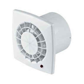 White Modern Bathroom and Kitchen Extractor Fan 100mm