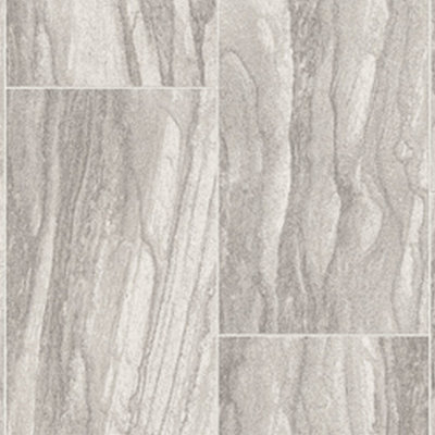 White Modern Marble Effect Anti-Slip Vinyl Flooring For Kitchen ...