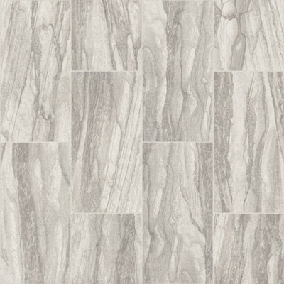 White Modern Wood Effect Anti-Slip Vinyl Flooring for Home, Shops ...