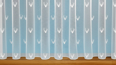 White Net Curtain Straight Base
