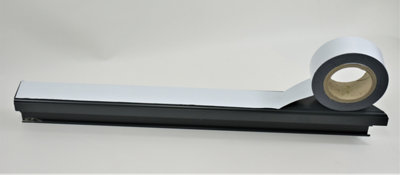 White on Black Low Tack Protection Tape 75MM X 100M