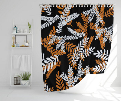White & Orange Olive Leaves (Shower Curtain) / Default Title Price Comparisons | Compare The Build