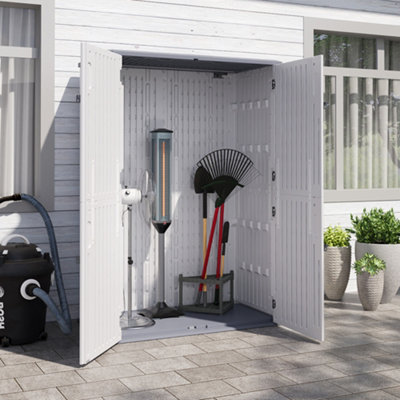 White Outdoor Plastic Large Storage Shed