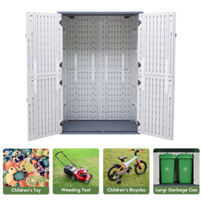 White Outdoor Plastic Large Storage Shed