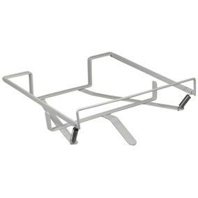 White Pan Rack for Mobile Commode - Easy to Fit - Accommodates Most Pan Sizes