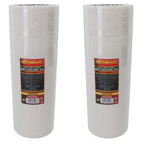 White Parcel Packaging Tape 48mm x 68 Metres per Roll Sealing Heavy Duty 12 Rolls