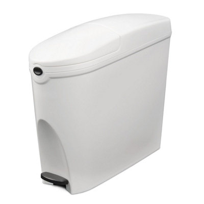 White Pedal Operated Sanitary Bin 20L