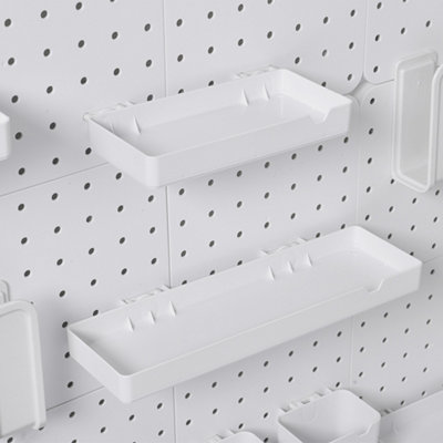 Azar 771322-wht Pegboard 1-sided pannello da parete, colore