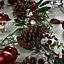 White Pinecone and Star Xmas Table Decoration Christmas Table Centrepiece  - 180cm