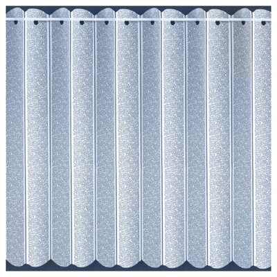White Plain Textured Voile Louvre Vertical Pleated Window Blind Panel - 72" x 48"