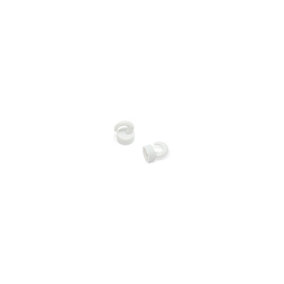 White Plastic Mini Magnetic Hooks for Fridge, Office, Whiteboard, Noticeboard, Filing Cabinet - 12mm dia x 20mm tall - Pack of 2