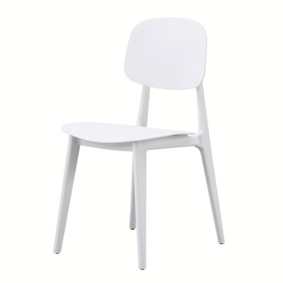 White Plastic Olso Dining Chair