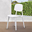 White Plastic Olso Dining Chair