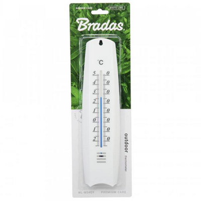 White Plastic Outside Window Thermometer -25/50C Traditional Temperature Measure