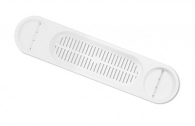 White Plastic Over Bath Shelf / Shower Rack - 685mm x 167mm