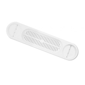 White Plastic Over Bath Shelf / Shower Rack - 685mm x 167mm