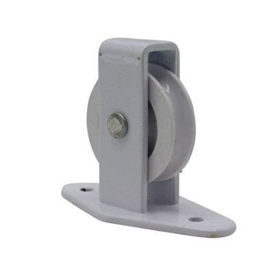 White Plate Fit Line Pulley Wheel (Washing Clothes Airer Indoor Drying Creel Kit)