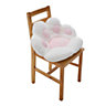 White Plush 1 Seater Chair Egg Chair Seat Cushion Pad Cat Claw Shaped Seat Cushion L 70 x W 60 cm