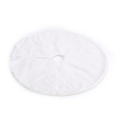 White Plush Christmas Tree Skirt Christmas Decoration Ornament 78 cm - 3