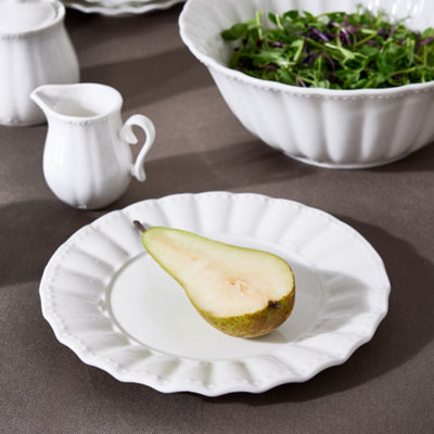 White Porcelain Tableware Dinner Salad Plate Side Plate