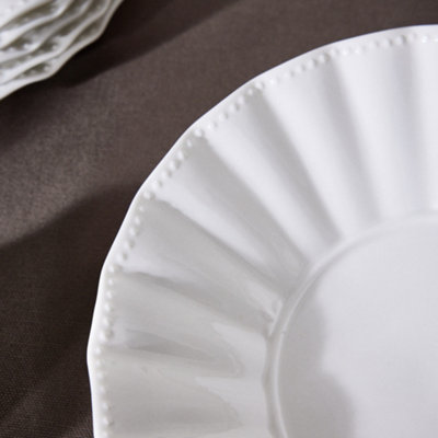 White Porcelain Tableware Soup Dish Soup Bowl