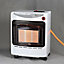 White Portable Freestanding Ceramic Infrared Heating Gas Heater Indoor with Wheels 3 Heat Settings