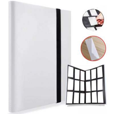 White Premium Trading Card Binder A4 Album Folder - 9-Pocket Holds 360 Cards