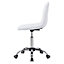White PU Leather Swivel Adjustable Office Chair