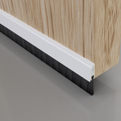 Bottom Door Brush Draught Protector - 914mm - Aluminium - Stormguard