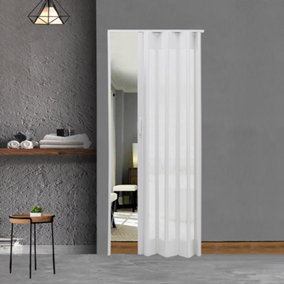 White PVC Folding Interior Door Indoor Door Accordion Door Thickness 10 mm