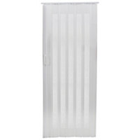 White PVC Folding Interior Door Indoor Door Accordion Door Thickness 6 mm
