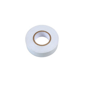 White PVC Insulation Tape 19mm x 20m Pk 10 Connect 30381