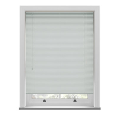 White PVC Venetian Blind 213cm Drop (25mm Slats) 180cm Wide