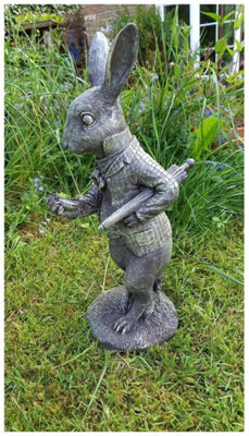 White Rabbit Garden Sculpture Decoration Ornament