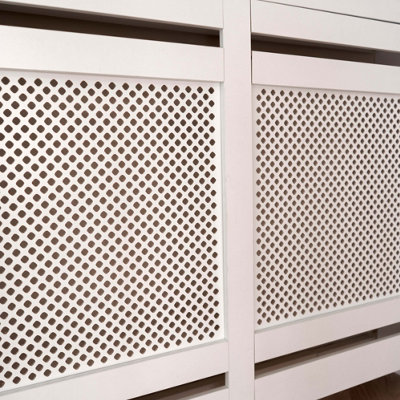 White Radiator Cover With Storage Draw - Medium