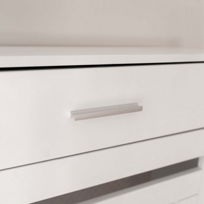 White Radiator Cover With Storage Draw - Medium